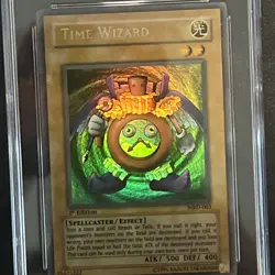 Yugioh CGC 7.5 MISPRINT Time Wizard 1st Edition MRD-065 FADED ERROR Ultra Rare - Image 2