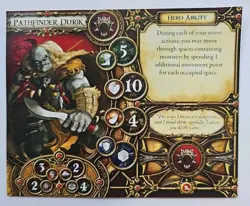 Descent Hero Card ONLY Pathfinder Durik Fantasy Flight Replacement - Image 1