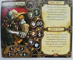 Descent Hero Card ONLY Pathfinder Durik Fantasy Flight Replacement - Image 2