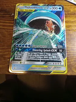 Pokemon TCG Magikarp and Wailord GX Holo Card 166/293 Huge Card - Image 1
