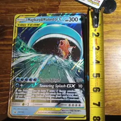 Pokemon TCG Magikarp and Wailord GX Holo Card 166/293 Huge Card - Image 5