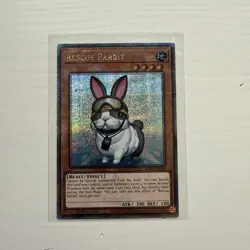 Yu-Gi-Oh TCG Rescue Rabbit Quarter Century Secret Rare Card RA02-EN008 - Image 1