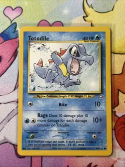 Totodile - 80/111 - Pokemon Neo Genesis Unlimited Card WOTC LP - Image 1