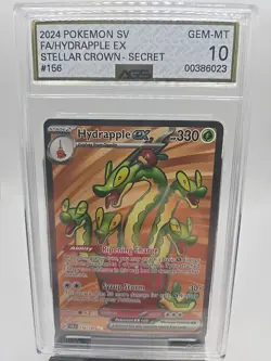 Hydrapple EX 156/142 Stellar Crown Pokemon Card 2024 AGS 10 GEM MINT FS - Image 1