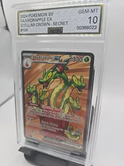 Hydrapple EX 156/142 Stellar Crown Pokemon Card 2024 AGS 10 GEM MINT FS - Image 2