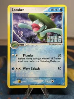 Lombre 37/100 Ex Crystal Guardians Reverse Holo Stamped Pokemon Card HP - Image 1