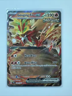 Pokemon TCG Gouging Fire EX Holo Card 038/162SV05: Temporal Forces Ultra Rare - Image 1