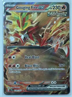 Pokemon TCG Gouging Fire EX Holo Card 038/162SV05: Temporal Forces Ultra Rare - Image 2