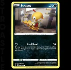 Scraggy 098/203 SWSH07: Evolving Skies - Common -  Pokémon Card TCG - Image 1