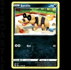 Sandile 111/195 Silver Tempest - Common -  Pokémon Card TCG - Image 1