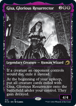 Gisa, Glorious Resurrector - Foil - Showcase NM, English MTG Innistrad: Midnight - Image 1