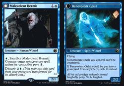 Malevolent Hermit // Benevolent Geist - Foil - Prerelease Promo NM, English MTG - Image 1