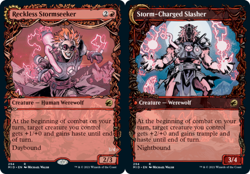 Reckless Stormseeker // Storm-Charged Slasher - Foil - Showcase NM, English MTG - Image 1