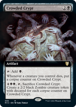 Crowded Crypt - Extended Art NM, English MTG Innistrad: Midnight Hunt - Image 1