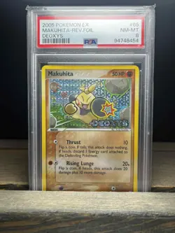 2005 POKEMON EX MAKUHITA-REV .FOIL DEOXYS PSA 8 - Image 1