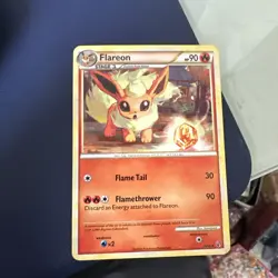 Pokemon TCG Flareon Card 26/90 Undaunted Regular 2010 - Image 1
