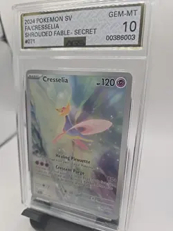 2024 Pokemon Shrouded Fable #071 Cresselia Illustration Rare AGS 10 GEM FS - Image 2