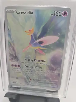 2024 Pokemon Shrouded Fable #071 Cresselia Illustration Rare AGS 10 GEM FS - Image 3