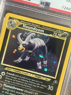 2001 Pokemon Neo Discover Houndoom Holo Unlimited #4/75 PSA 8 NM-MT - Image 4