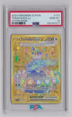 Terapagos ex #173 Pokemon Stellar Crown PSA 10 - Image 1