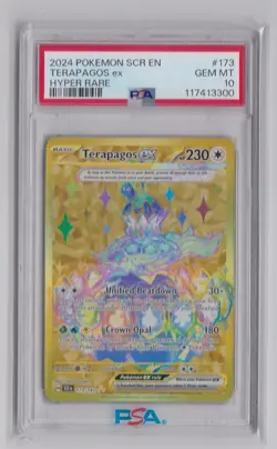 Terapagos ex #173 Pokemon Stellar Crown PSA 10 - Image 1