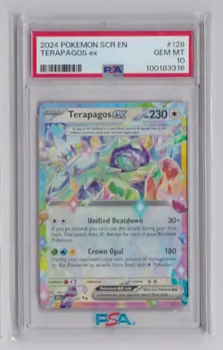 Terapagos ex #128 Pokemon Stellar Crown PSA 10 - Image 1