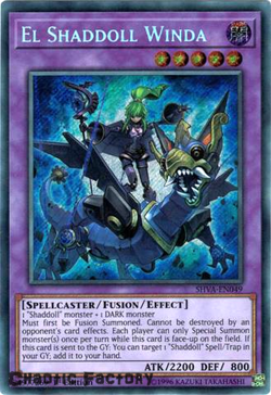 YUGIOH SHVA-EN049 - El Shaddoll Winda Secret Rare 1st Edition NM - Image 1