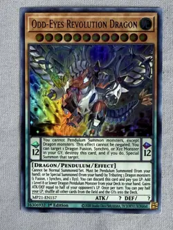 Yugioh! Odd-Eyes Revolution Dragon - MP21-EN157 - Ultra Rare - 1st Edition Near - Image 1