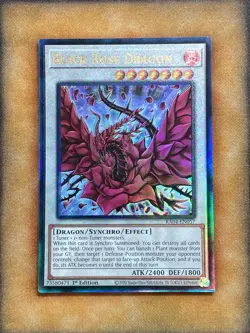 Yugioh Black Rose Dragon RA04-EN057 Prismatic Ultimate Rare 1st Ed NM - Image 1
