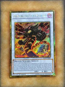 Yugioh Phantasmal Lord Ultimitl Bishbaalkin PGL3-EN006 Gold Secret Rare 1st NM - Image 1