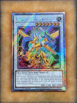 Yugioh Power Tool Dragon RA04-EN135 Platinum Secret Rare 1st Ed NM - Image 1