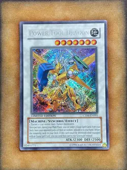Yugioh Power Tool Dragon CT06-EN001 Secret Rare Limited Edition MP - Image 1