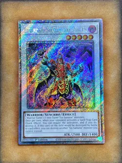 Yugioh Legendary Six Samurai - Shi En RA03-EN250 Platinum Secret Rare 1st Ed NM - Image 1