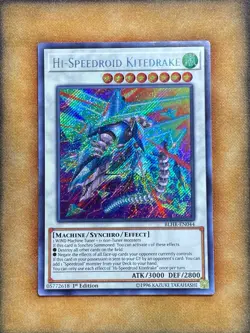Yugioh Hi-Speedroid Kitedrake BLHR-EN044 Secret Rare 1st Ed NM - Image 1