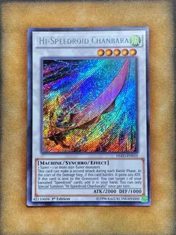 Yugioh Hi-Speedroid Chanbara HSRD-EN010 Secret Rare 1st Ed NM - Image 1