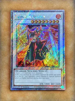 Yugioh Crimson Blader RA04-EN161 Platinum Secret Rare 1st Ed NM - Image 1