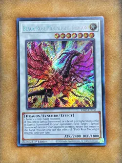 Yugioh Black Rose Moonlight Dragon RA03-EN038 Secret Rare 1st Ed NM - Image 1