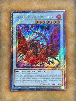 Yugioh Black Rose Dragon RA04-EN057 Platinum Secret Rare 1st Ed NM - Image 1