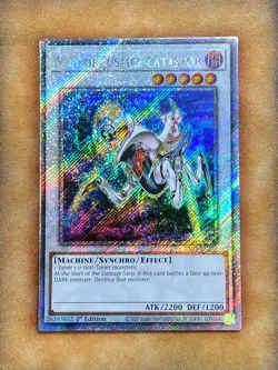 Yugioh Ally of Justice Catastor RA03-EN222 Platinum Secret Rare 1st Ed NM - Image 1