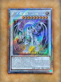 Yugioh Azure-Eyes Silver Dragon RA04-EN208 Platinum Secret Rare 1st Ed NM - Image 1