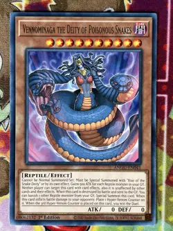 Yugioh Vennominaga The Deity Of Poisonous Snakes ANGU-EN041 Single - Image 1