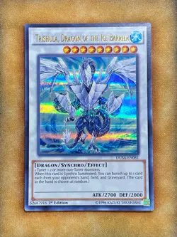 Yugioh Trishula, Dragon of the Ice Barrier DUSA-EN081 Ultra Rare 1st Ed NM - Image 1