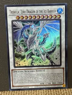 Yugioh Trishula, Zero Dragon of the Ice Barrier SDFC-EN041 Ultra Rare 1st Ed NM - Image 1