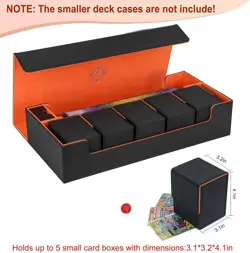 Card Deck Box,X-Large Premium Card Game Deck Storage Box Fits 5 Decks Card Bo... - Image 4