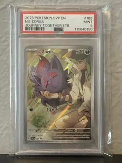 Pokemon TCG Journey Together N's Zorua SVP189 Promo Card PSA 9 - Image 1