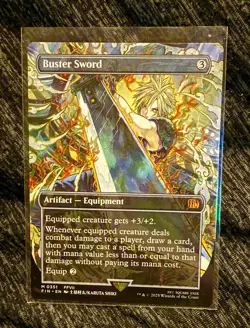 Magic the Gathering Buster Sword Borderless, Final Fantasy Regular Card 351 - Image 1
