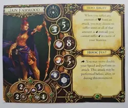Descent Hero Card ONLY Jain Fairwood Fantasy Flight Replacement - Image 1