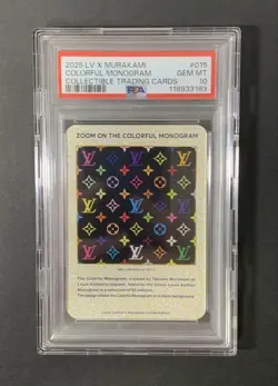 PSA10 Louis Vuitton Takashi Murakami Card ZOOM ON THE COLORFUL MONOGRAM 015 - Image 1