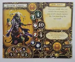 Descent Hero Card ONLY Widow Tarha Fantasy Flight Replacement - Image 1