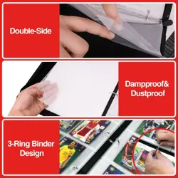 Card Binder with Sleeves, 900 Pockets, Waterproof, 2-Pack for Collectors - Image 4